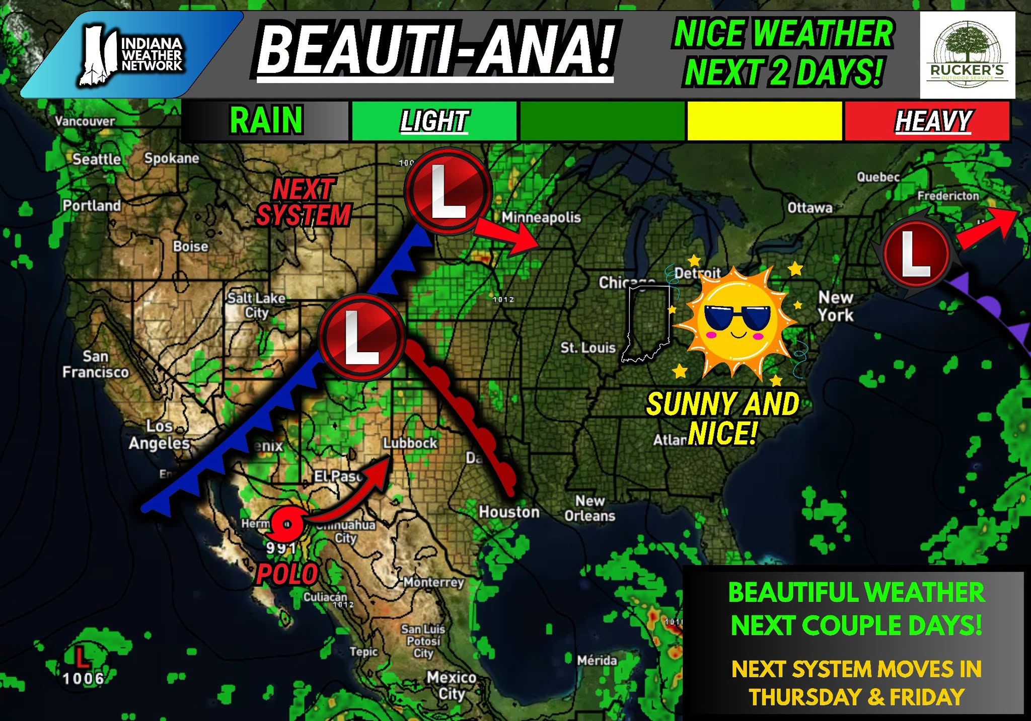 Indiana Enjoys Two Beautiful Days of Sunshine Before a New System Brings Widespread Rain and Clouds Thursday and Friday