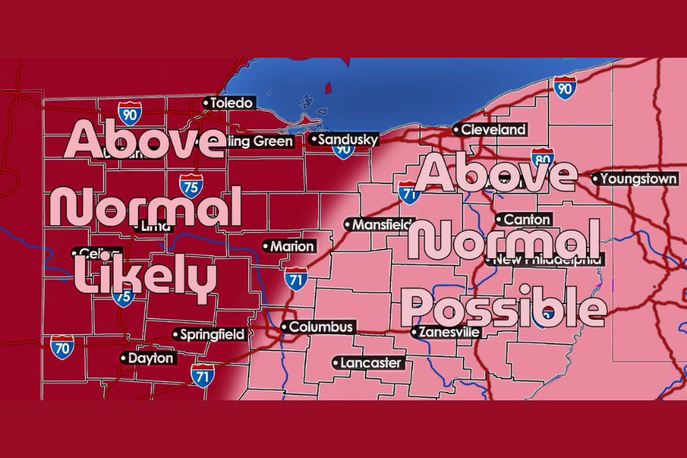 Above Normal Temperatures Look Increasingly Likely for Northern Ohio as Hurricane Polo Remnants and Southerly Winds Set Up a Warm Stretch Before a Sharp Cold Front