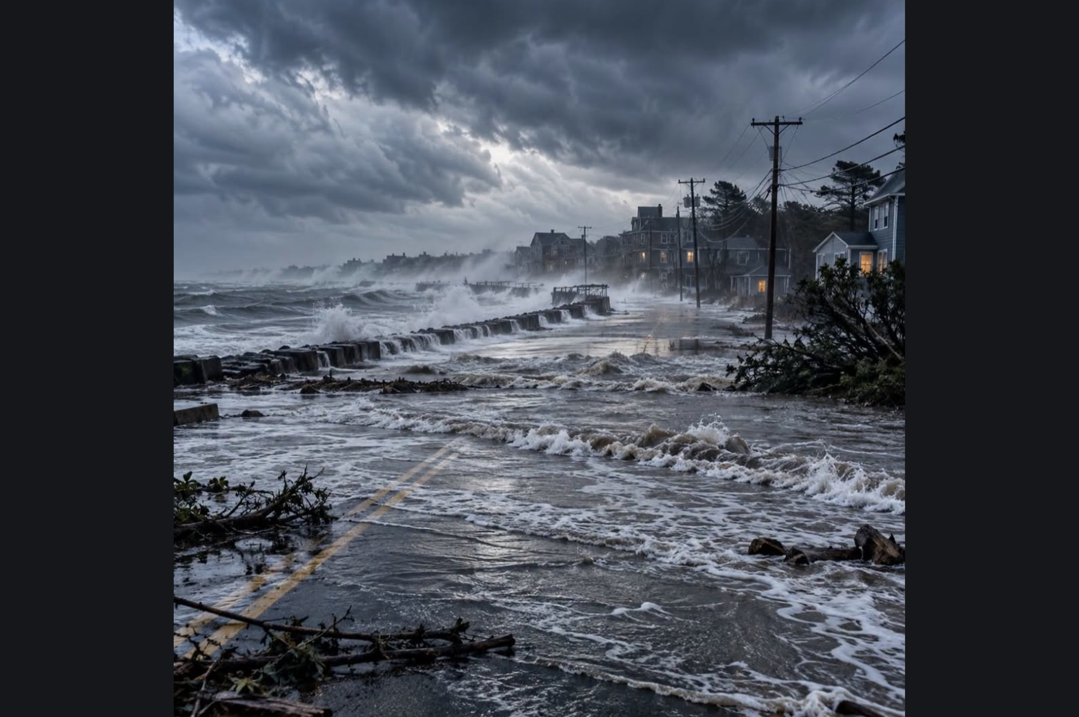 Powerful Nor'easter Knocks Out Power to More Than 100,000 Customers as Coastal Floodwaters Swamp Roads Across the Northeast