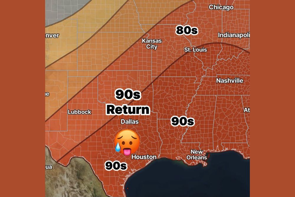 90-Degree Heat Returns to North Texas as High Pressure Builds Before Rain Chances and a Cold Front Arrive Late Next Week