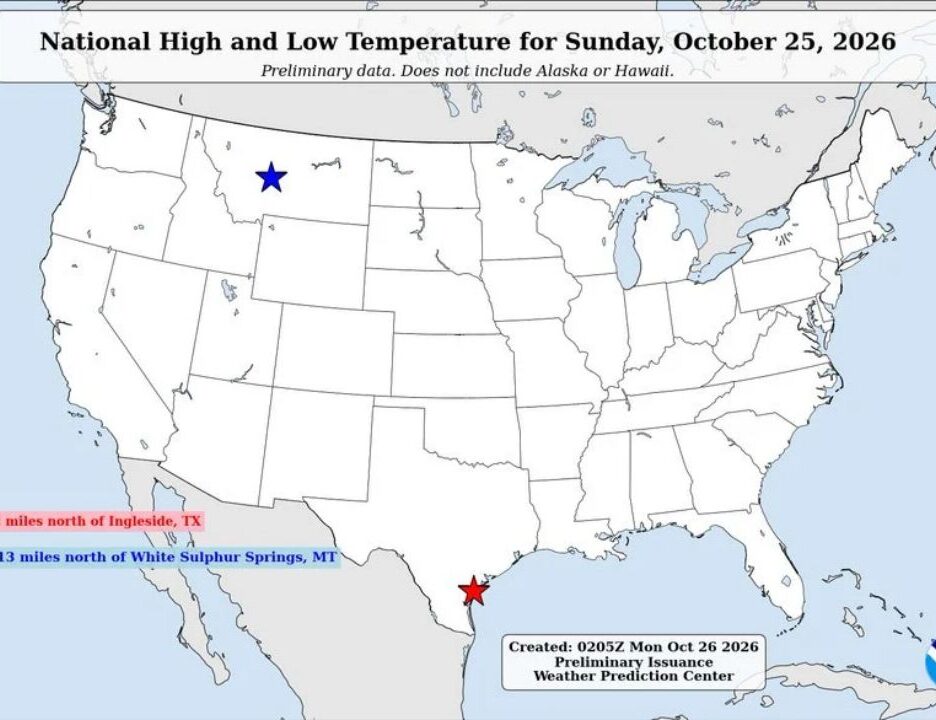 A 77-Degree Gap Across America: Texas Coast Bakes at 89 While Montana Shivers at 12 on Sunday