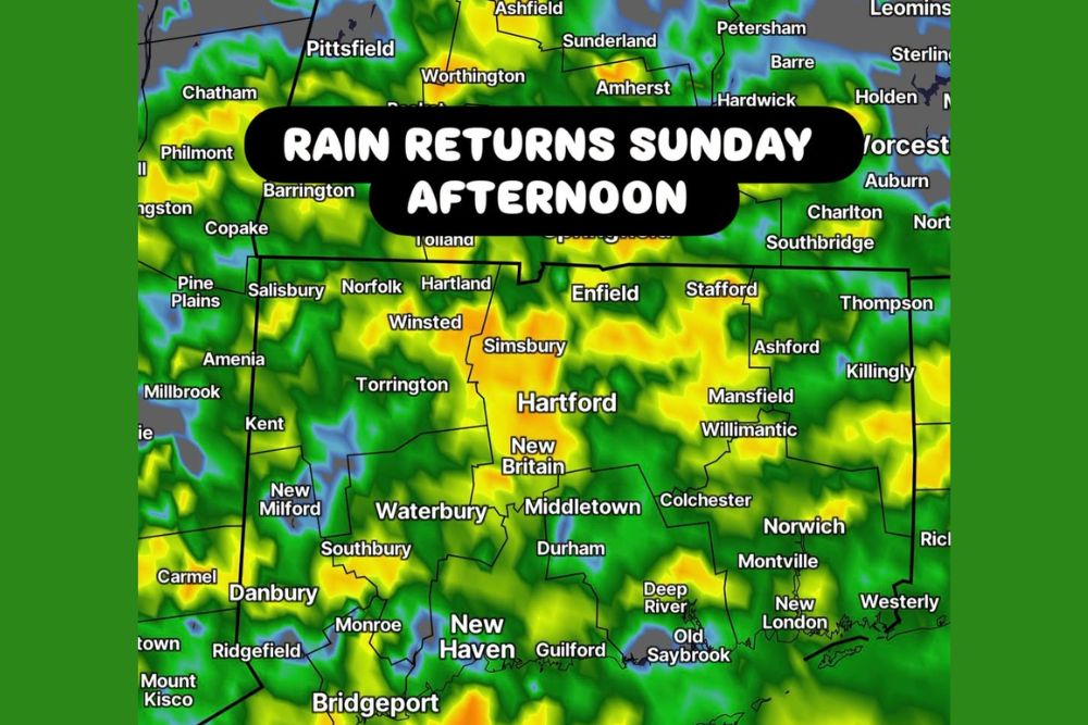 Connecticut Wakes Up to a Cool Start in the 40s Before Rain Returns Sunday Afternoon With Around Half an Inch Possible