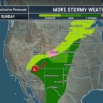 Flash-Flooding Storm Over the Rockies Swings Into the Plains Through Sunday, Bringing Thunderstorms to Texas and the Season’s First Snow Near Laramie