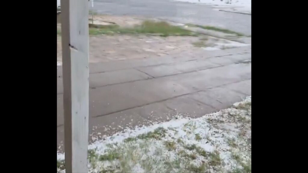 Hail Blankets Lawns and Water Floods the Street in El Paso as Severe Storm Threat Stretches Across Texas, New Mexico and Colorado Through Monday