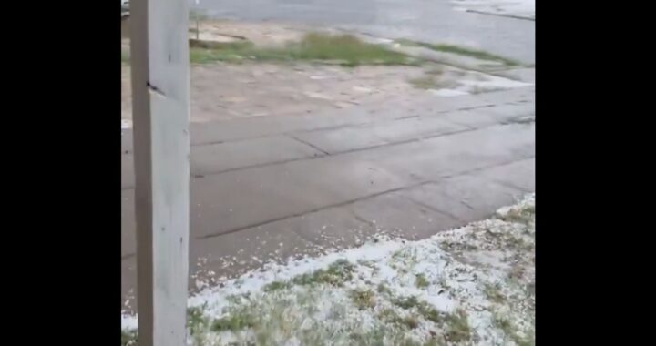 Hail Blankets Lawns and Water Floods the Street in El Paso as Severe Storm Threat Stretches Across Texas, New Mexico and Colorado Through Monday