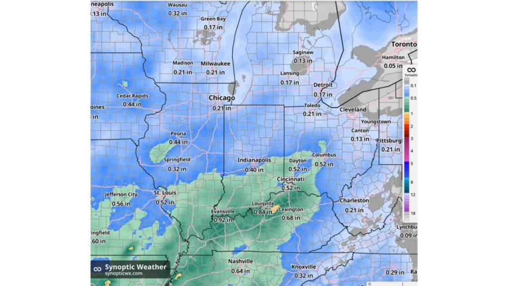 Halloween Trick-or-Treaters Mostly Stay Dry With Just a Few Light Showers, but Sunday Brings the Real Soaking Across the Midwest and Ohio Valley