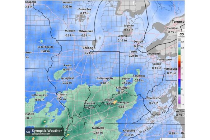 Halloween Trick-or-Treaters Mostly Stay Dry With Just a Few Light Showers, but Sunday Brings the Real Soaking Across the Midwest and Ohio Valley
