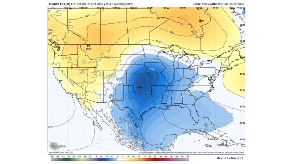 Kansas, Oklahoma and the Midwest Brace for Big Storm to Start November as 1005 mb Low Threatens Heavy Rain, Strong Storms, Gusty Winds and Winter Weather
