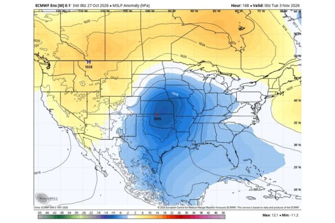 Kansas, Oklahoma and the Midwest Brace for Big Storm to Start November as 1005 mb Low Threatens Heavy Rain, Strong Storms, Gusty Winds and Winter Weather