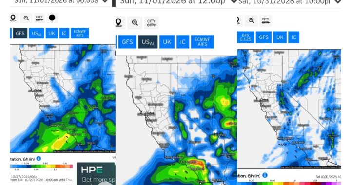Southern California Faces Rare Wet Halloween as Possible Atmospheric River Threatens Los Angeles With Heavy Rain and Mountain Resorts With Snow by Sunday
