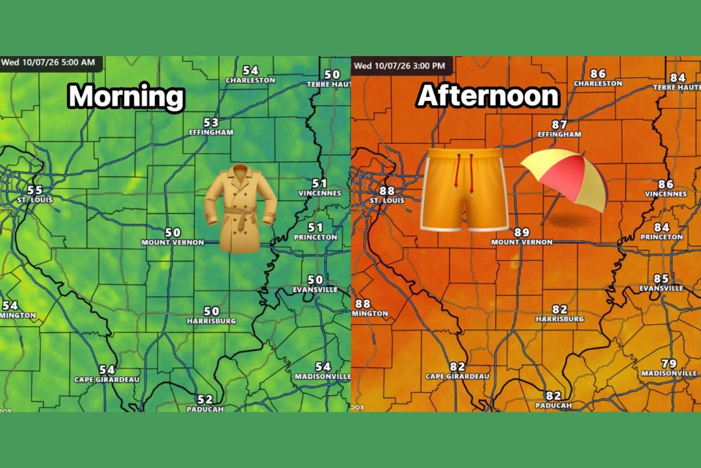 Southern Illinois and the Tri-State Swing From Jacket Weather in the 50s to Near 90 Degrees in a Single Day