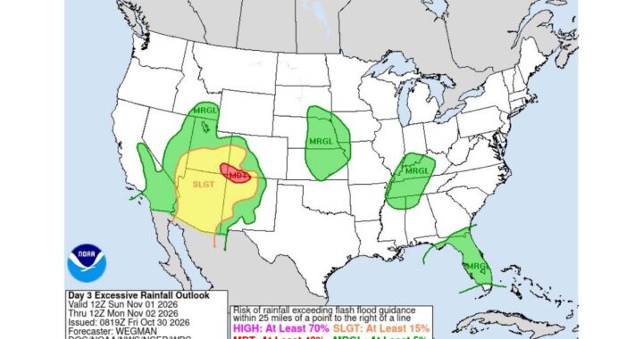 Southwest Colorado and the Four Corners Placed Under Moderate Risk for Flash Flooding Sunday as Excessive Rainfall Threat Spreads Across Arizona, Utah and New Mexico