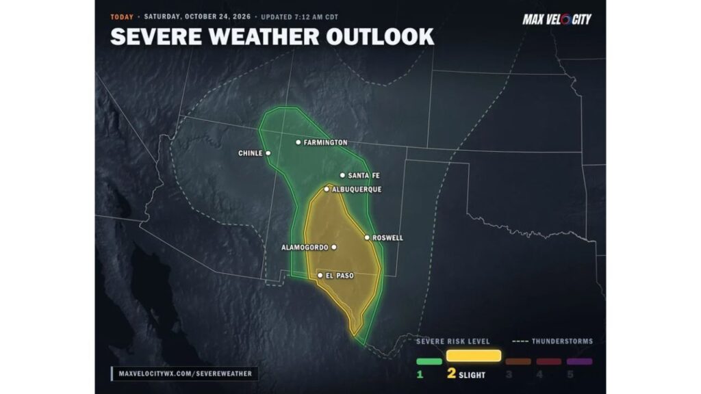 Supercells Could Erupt Around El Paso, Las Cruces and Alamogordo as Saturday Storms Threaten Large Hail, Damaging Winds and a Possible Tornado
