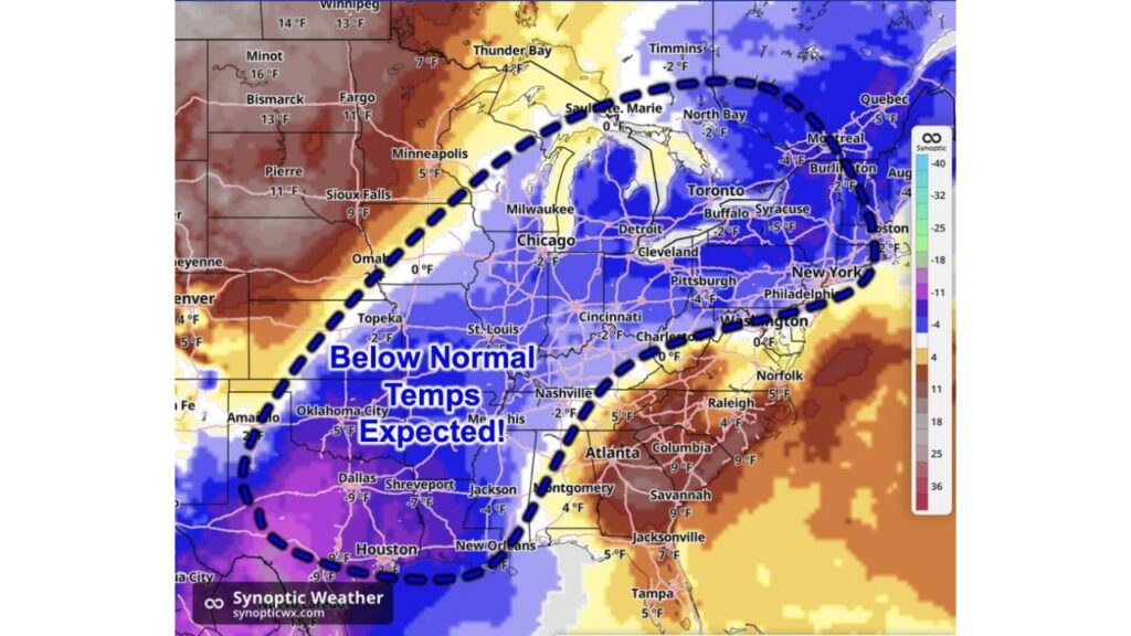 Texas, Oklahoma, the Midwest and Northeast Turn Cooler Than Normal November 6-7 as Dallas Runs 9 Degrees Below Average While the Dakotas and Southeast Stay Warm