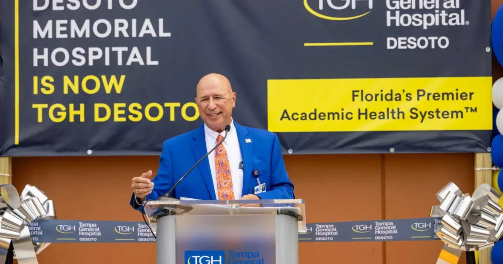 New TGH DeSoto signage outside the hospital in Arcadia, Florida