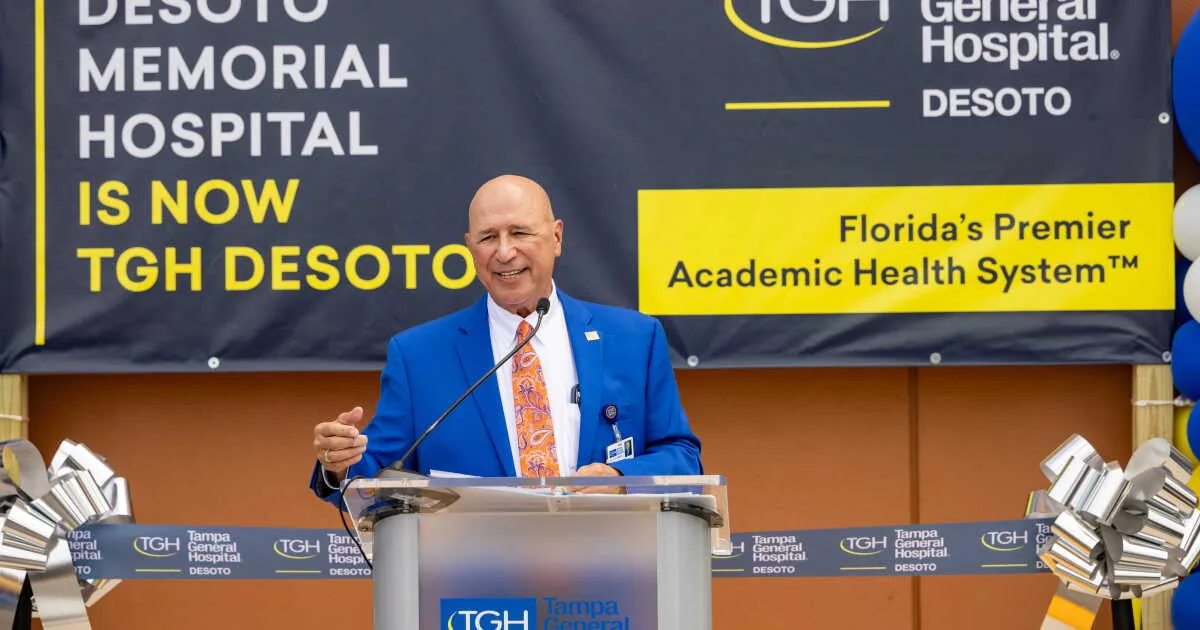 New TGH DeSoto signage outside the hospital in Arcadia, Florida