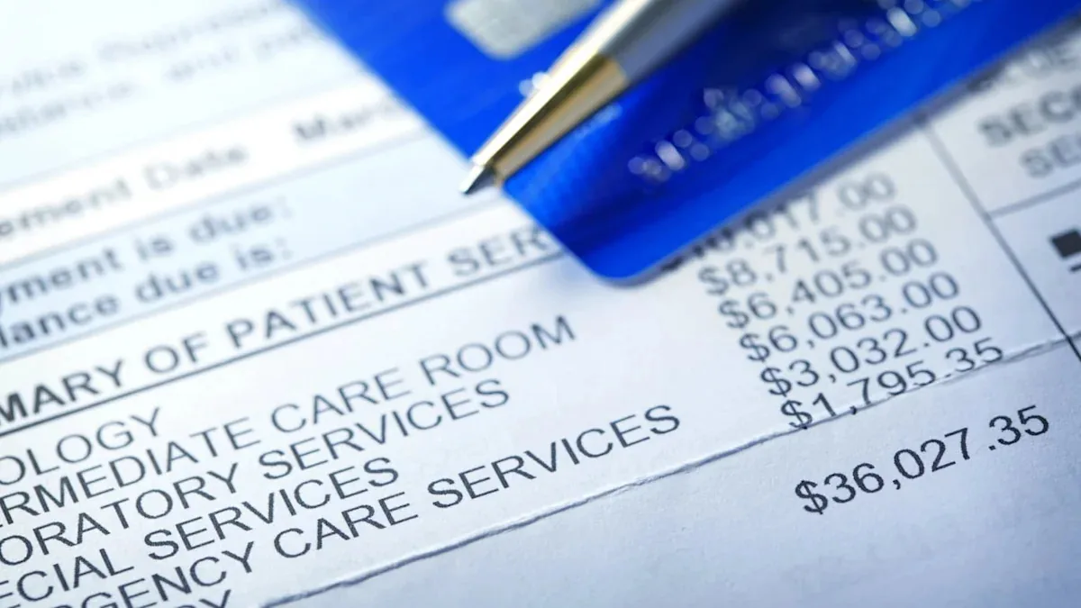 A health insurance statement and calculator used during open enrollment