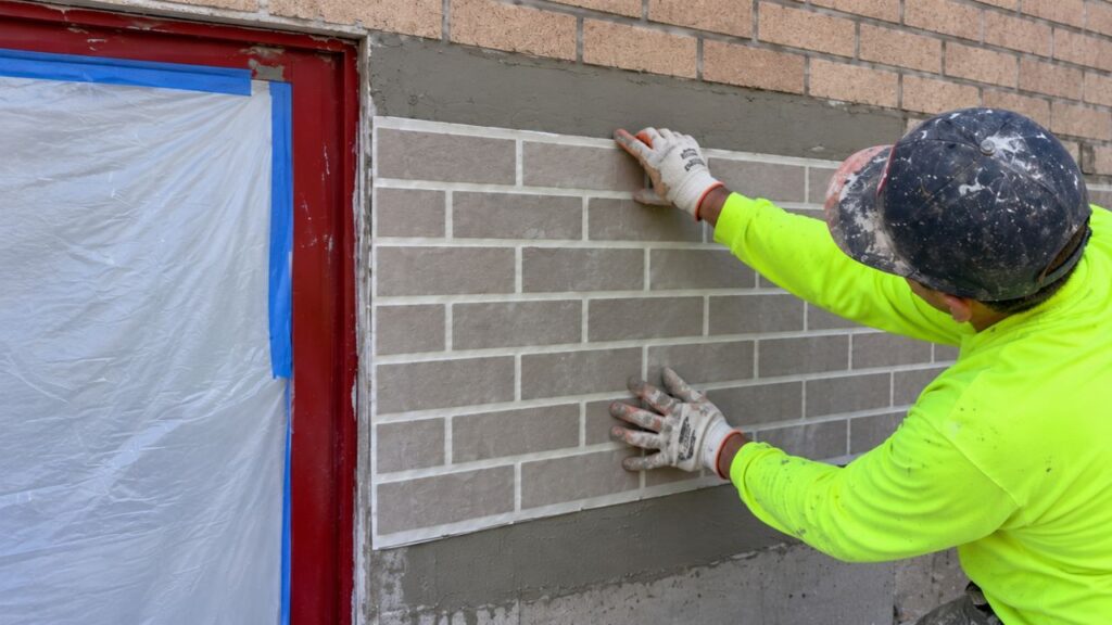 Worker Turns Plain Wall Into "Brick" Without Laying a Single Brick in New York, and Viewers Can't Decide if It's Genius or a Construction Catfish